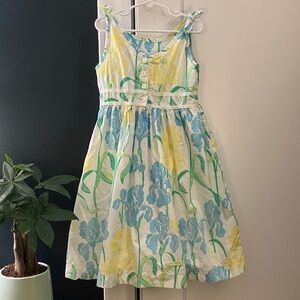 Vintage Lilly Pulitzer Floral Girls Iris Print Dress | Size 8 | Easter, Spring
